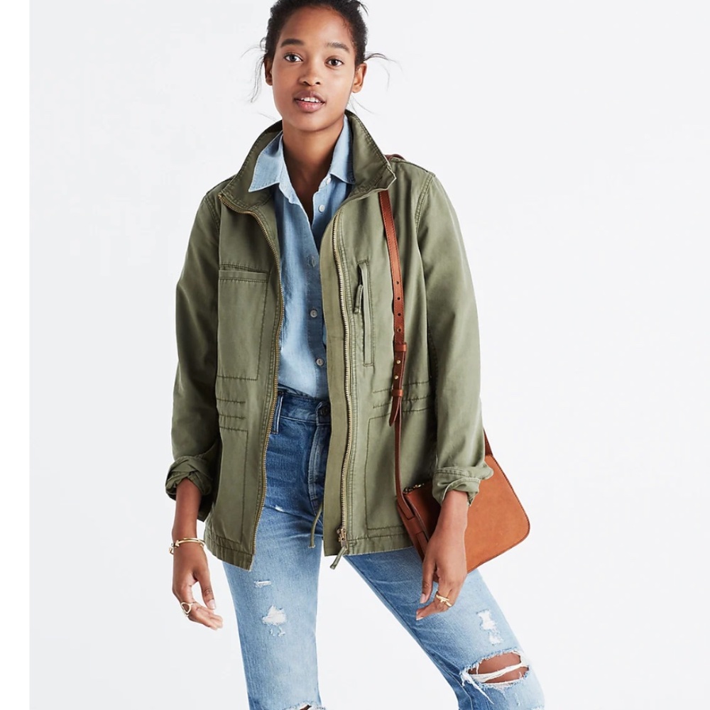 Madewell - Olive Green Fleet Utility Jacket Size S